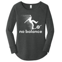 Funny One Wheel No Balance Women's Perfect Tri Tunic Long Sleeve Shirt