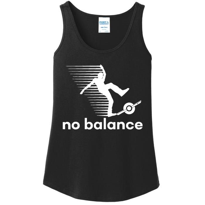 Funny One Wheel No Balance Ladies Essential Tank