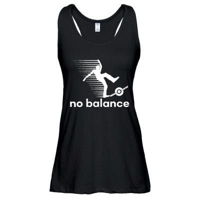 Funny One Wheel No Balance Ladies Essential Flowy Tank