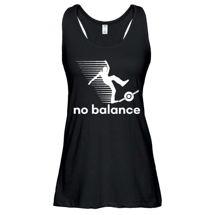 Funny One Wheel No Balance Ladies Essential Flowy Tank