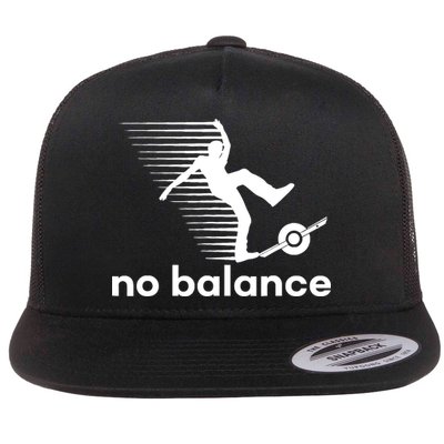 Funny One Wheel No Balance Flatbill Hat