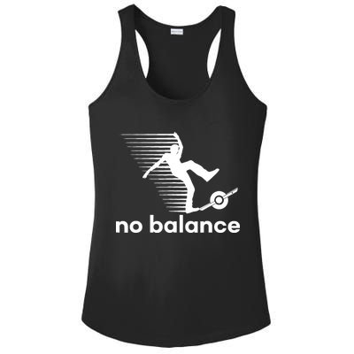 Funny One Wheel No Balance Ladies PosiCharge Competitor Racerback Tank