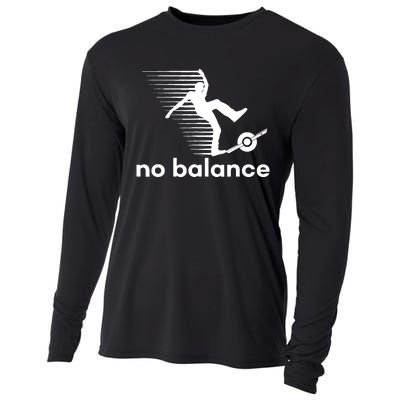 Funny One Wheel No Balance Cooling Performance Long Sleeve Crew