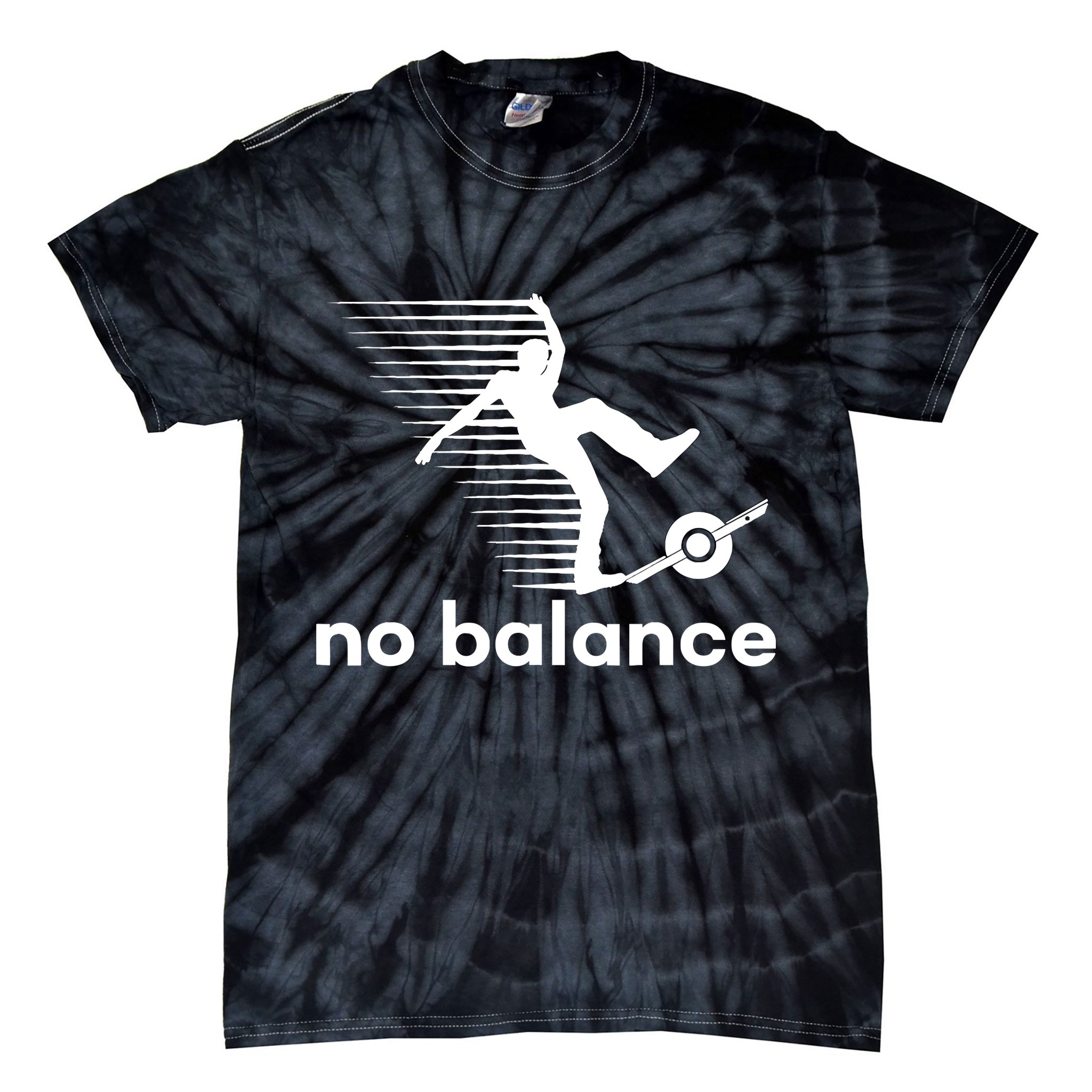 Funny One Wheel No Balance Tie-Dye T-Shirt