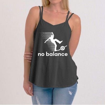 Funny One Wheel No Balance Women's Strappy Tank