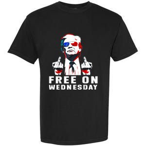 Free On Wednesdays 2024 Election Funny Trump Biden Saying Garment-Dyed Heavyweight T-Shirt