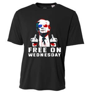 Free On Wednesdays 2024 Election Funny Trump Biden Saying Cooling Performance Crew T-Shirt