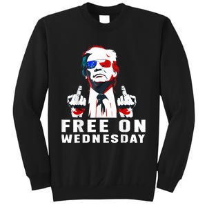 Free On Wednesdays 2024 Election Funny Trump Biden Saying Sweatshirt