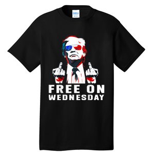 Free On Wednesdays 2024 Election Funny Trump Biden Saying Tall T-Shirt