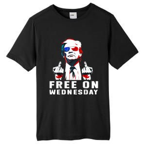 Free On Wednesdays 2024 Election Funny Trump Biden Saying Tall Fusion ChromaSoft Performance T-Shirt