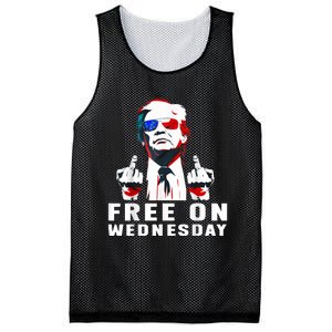 Free On Wednesdays 2024 Election Funny Trump Biden Saying Mesh Reversible Basketball Jersey Tank