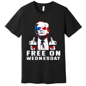 Free On Wednesdays 2024 Election Funny Trump Biden Saying Premium T-Shirt