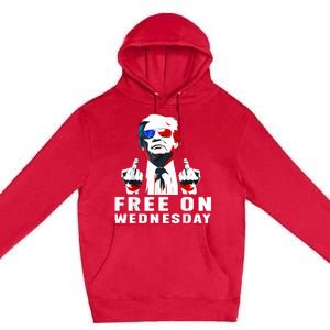 Free On Wednesdays 2024 Election Funny Trump Biden Saying Premium Pullover Hoodie