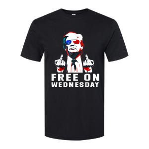 Free On Wednesdays 2024 Election Funny Trump Biden Saying Softstyle CVC T-Shirt