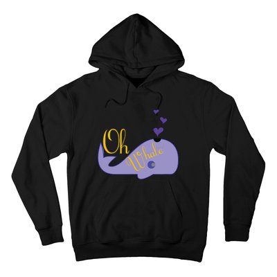 Funny Oh Whale For Marine Mammal Lovers Purple Hoodie