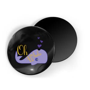 Funny Oh Whale For Marine Mammal Lovers Purple Magnet