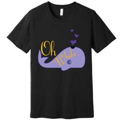 Funny Oh Whale For Marine Mammal Lovers Purple Premium T-Shirt