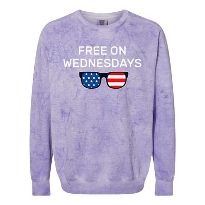 Free On Wednesdays Funny Presidential Debates Colorblast Crewneck Sweatshirt