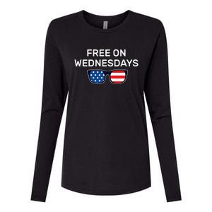 Free On Wednesdays Funny Presidential Debates Womens Cotton Relaxed Long Sleeve T-Shirt