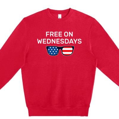 Free On Wednesdays Funny Presidential Debates Premium Crewneck Sweatshirt