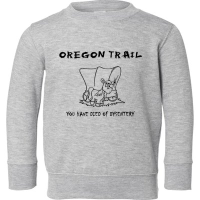 Funny Oregon Wagon Trail You Have Died Of Dysentery Toddler Sweatshirt