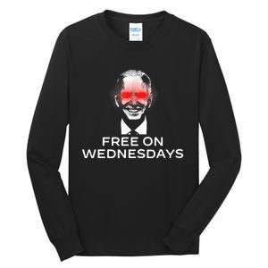 Free On Wednesdays Funny Joe Biden Tall Long Sleeve T-Shirt