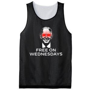 Free On Wednesdays Funny Joe Biden Mesh Reversible Basketball Jersey Tank