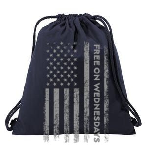 Free On Wednesdays Funny Joe Biden Drawstring Bag