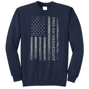 Free On Wednesdays Funny Joe Biden Tall Sweatshirt