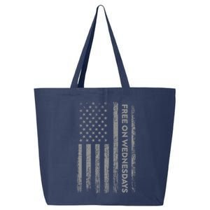 Free On Wednesdays Funny Joe Biden 25L Jumbo Tote