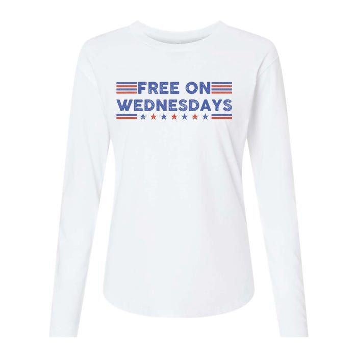 Free On Wednesdays Biden Campaign Womens Cotton Relaxed Long Sleeve T-Shirt