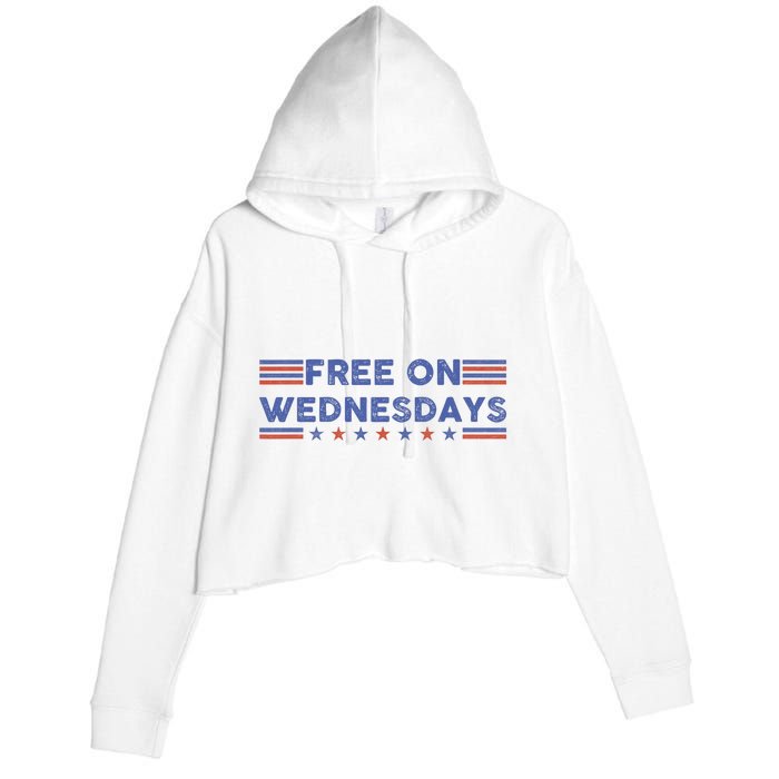 Free On Wednesdays Biden Campaign Crop Fleece Hoodie