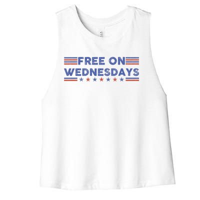 Free On Wednesdays Biden Campaign Women's Racerback Cropped Tank