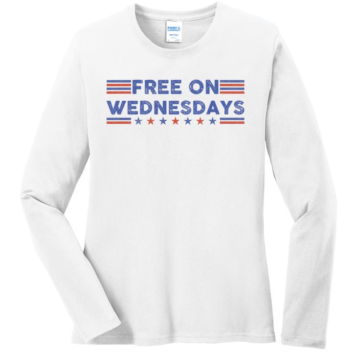 Free On Wednesdays Biden Campaign Ladies Long Sleeve Shirt