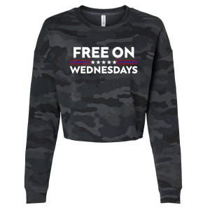 Free On Wednesdays Funny Joe Biden Cropped Pullover Crew