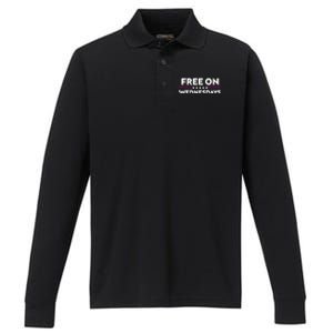 Free On Wednesdays Funny Joe Biden Performance Long Sleeve Polo