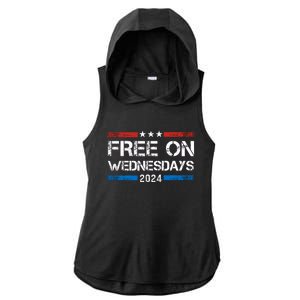 Free On Wednesdays Funny Biden Saying Ladies PosiCharge Tri-Blend Wicking Draft Hoodie Tank