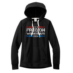 Free On Wednesdays Funny Biden Saying Women's Fleece Hoodie