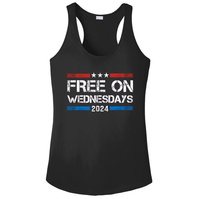 Free On Wednesdays Funny Biden Saying Ladies PosiCharge Competitor Racerback Tank