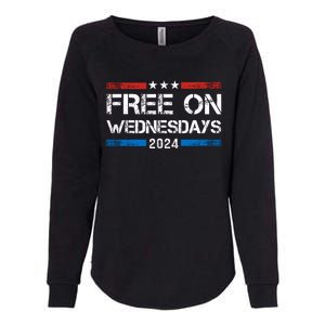 Free On Wednesdays Funny Biden Saying Womens California Wash Sweatshirt