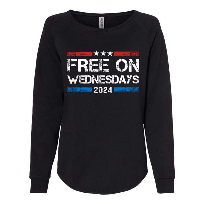 Free On Wednesdays Funny Biden Saying Womens California Wash Sweatshirt