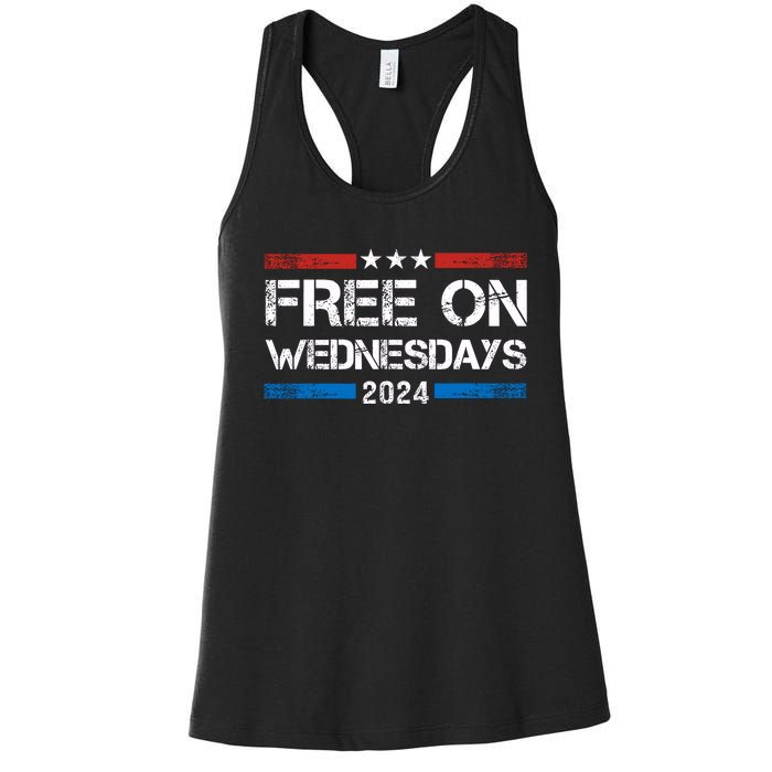 Free On Wednesdays Funny Biden Saying Women's Racerback Tank