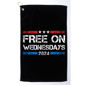 Free On Wednesdays Funny Biden Saying Platinum Collection Golf Towel