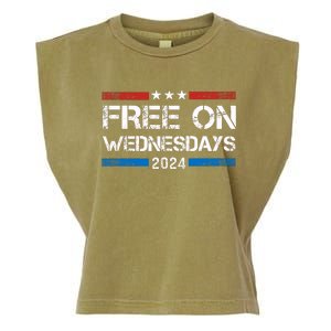 Free On Wednesdays Funny Biden Saying Garment-Dyed Women's Muscle Tee