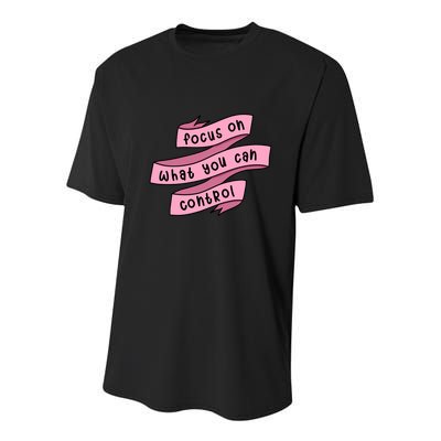 Focus On What You Can Control Youth Performance Sprint T-Shirt