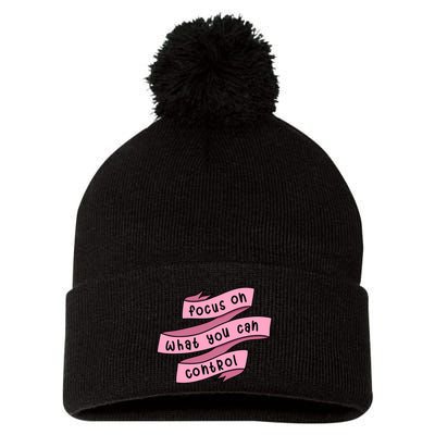 Focus On What You Can Control Pom Pom 12in Knit Beanie