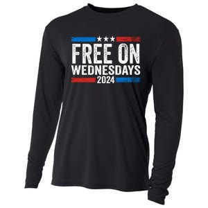 Free On Wednesdays Funny Biden Saying Cooling Performance Long Sleeve Crew