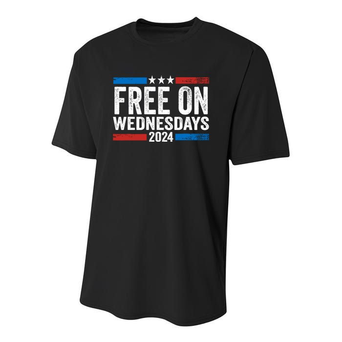 Free On Wednesdays Funny Biden Saying Youth Performance Sprint T-Shirt