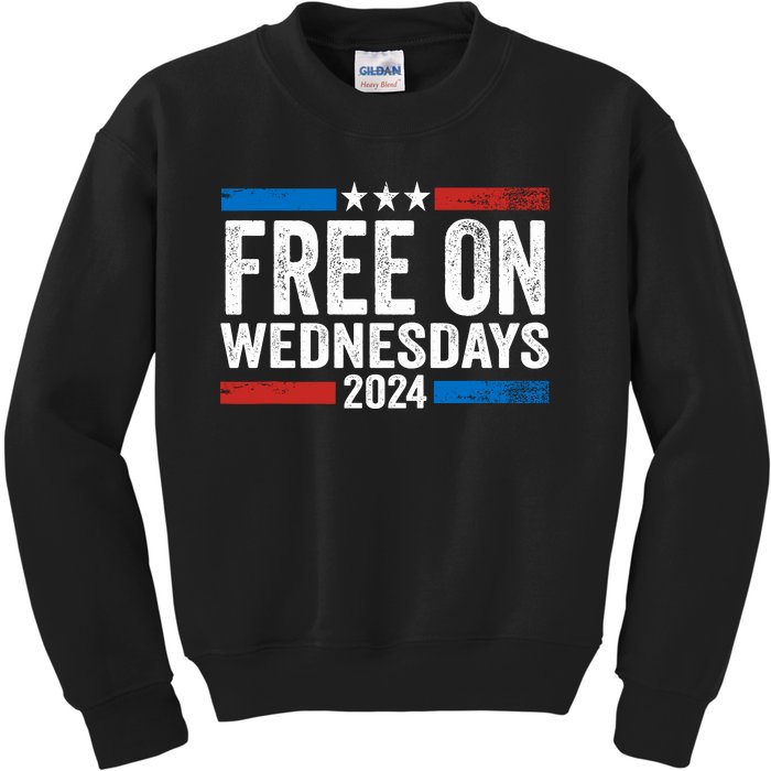 Free On Wednesdays Funny Biden Saying Kids Sweatshirt