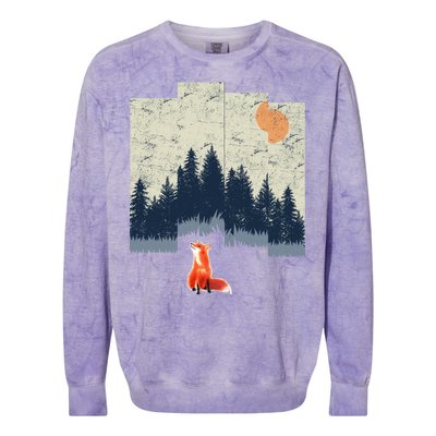 Fox Distorted Forrest  Colorblast Crewneck Sweatshirt